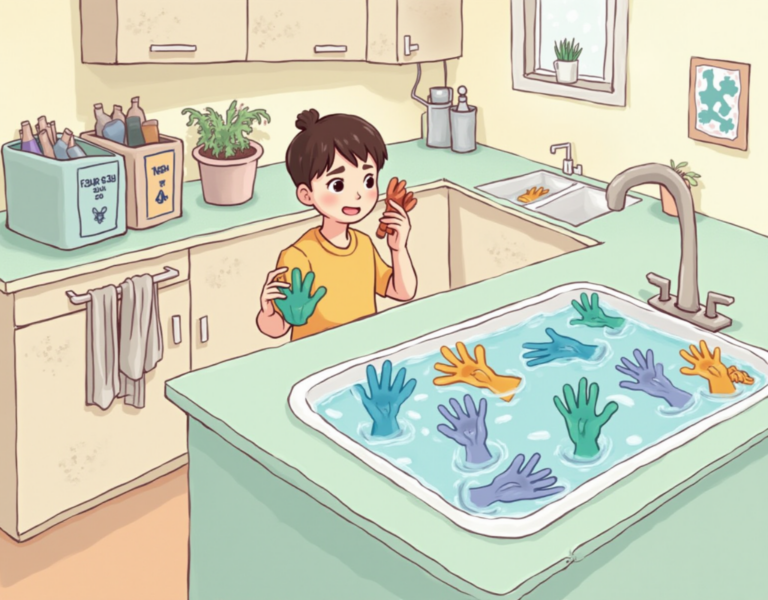 주방 필수품 고무장갑, 버리기 전 확인해야 할 것들!