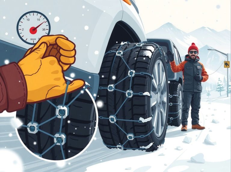 우레탄 스노우체인 규격 선택하기, 타이어 사이즈 확인 가이드